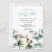 Niedliche Duck Babydusche Einladung (Vorderseite)