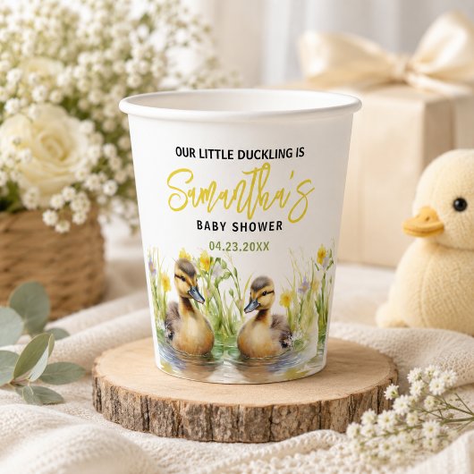 Niedliche Duck Babydusche Pappbecher