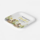 Niedliche Duck Babydusche Pappteller (Gewinkelt)