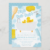 Niedliche Duck Ducky Babydusche Einladung (Vorne/Hinten)