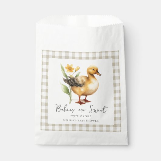 Niedliche Duckbabydusche Geschenktütchen (Vorderseite)