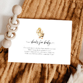 Niedliche Duckbücher für Babydusche Begleitkarte