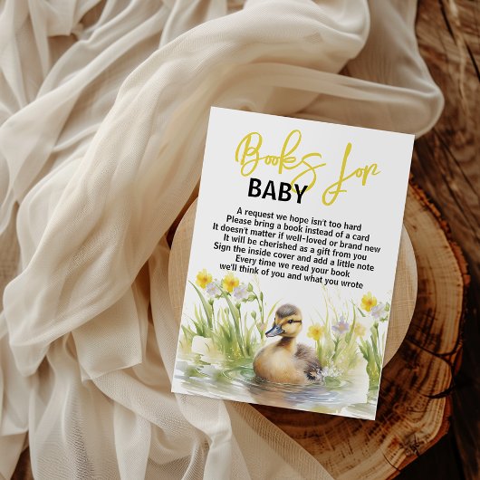 Niedliche Duckbücher für Babydusche Einladung