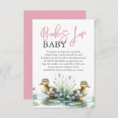 Niedliche Duckbücher für Babymädchen Einladung (Vorne/Hinten)