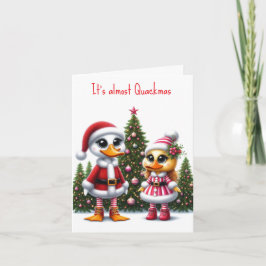 Niedliche Duckies Weihnachtskarte Karte