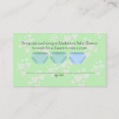 Niedliche Duckkissendusche aus gelbem Gummi Begleitkarte (Rückseite)