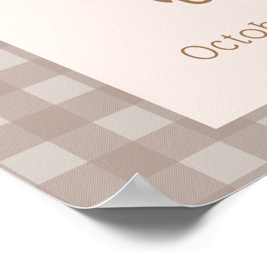 Niedliche Duckling Farmhouse Babydusche Empfang Poster (Ecke)