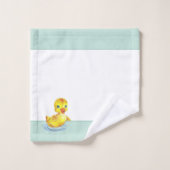 Niedliche Ducklings auf hellblau-weißem Bad Badhandtuch Set (Waschlappen)