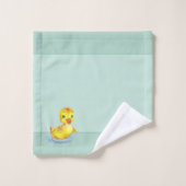 Niedliche Ducklings auf hellblauen Badetüchern S Badhandtuch Set (Waschlappen)