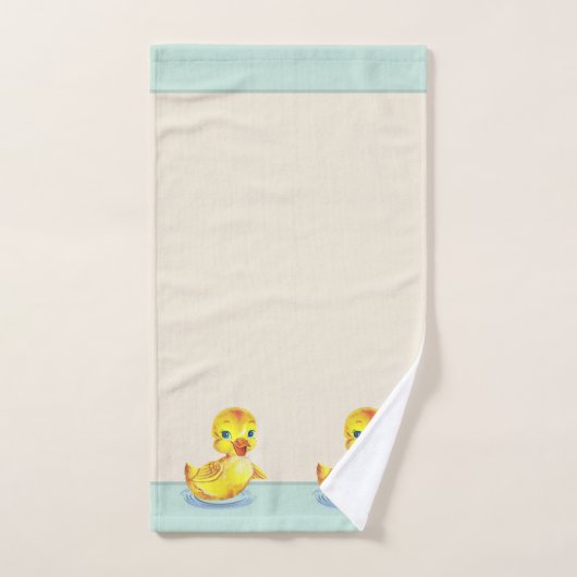 Niedliche Ducklings auf hellen Sand Beige Bath T Badhandtuch Set (Handtuch)