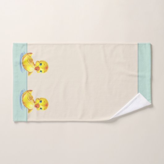 Niedliche Ducklings auf hellen Sand Beige Bath T Badhandtuch Set (Handtuch)