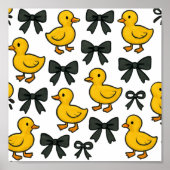 Niedliche Ducks & Bows Wall Poster - Wertepapier (Vorne)