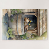 Niedliche Ducks mit Wasserfarbe Puzzle (Horizontal)