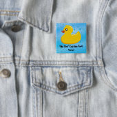 Niedliche Ducky/blaue Gummiblasen Button (Beispiel)