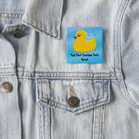 Niedliche Ducky/blaue Gummiblasen Button (Beispiel)