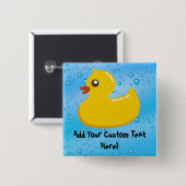 Niedliche Ducky/blaue Gummiblasen Button (Vorne & Hinten)