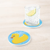 Niedliche Ducky/blaue Gummiblasen Getränkeuntersetzer (Seite)