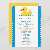 Niedliche Ducky Boys Kinderdusche Einladung (Vorne/Hinten)