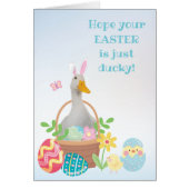 Niedliche Ducky-Osterferien-Karte (Vorne)