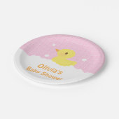 Niedliche Ducky Pappteller (Schrägansicht)
