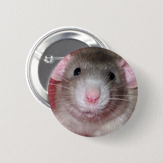 Niedliche Dumbo Ratte Button (Vorne & Hinten)