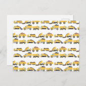 Niedliche Dump Trucks Bau-LKW Feiertagspostkarte (Vorne/Hinten)