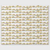 Niedliche Dump Trucks Bau-LKW Geschenkpapier (Flach)