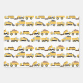 Niedliche Dump Trucks Bau-LKW Geschenkpapier Set (Vorderseite 2)