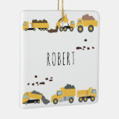 Niedliche Dump Trucks Bau-LKW Keramikornament (Rechts)