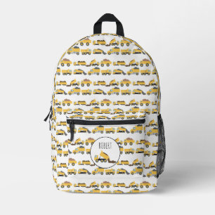 Niedliche Dump Trucks Bau Trucks Schule Bedruckter Rucksack