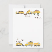Niedliche Dump Trucks Bautransporter Kinder Mitteilungskarte (Vorderseite)