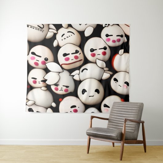 Niedliche Dumplings Wandteppich (Beispiel (Horizontal))