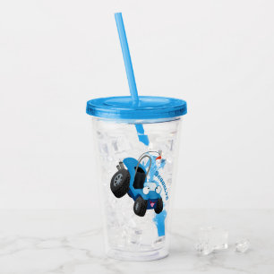 Niedliche Düne-Buggy des Cartoon Acryltrinkbecher