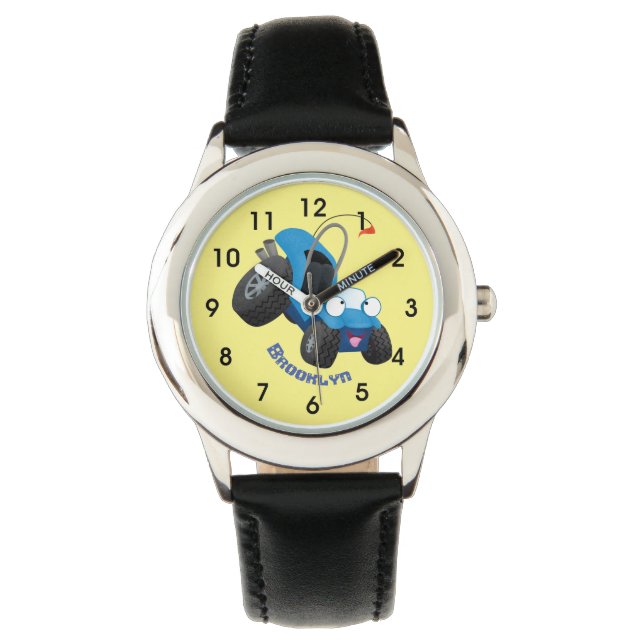 Niedliche Düne-Buggy des Cartoon Armbanduhr (Vorderseite)