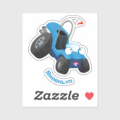 Niedliche Düne-Buggy des Cartoon Aufkleber (Blatt)