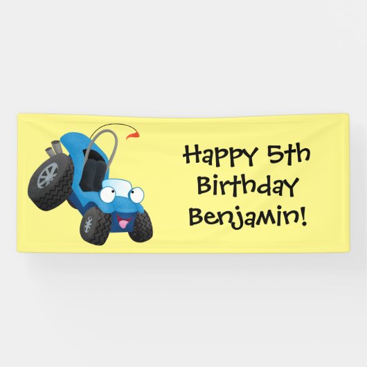 Niedliche Düne-Buggy des Cartoon Banner (Horizontal)