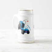 Niedliche Düne-Buggy des Cartoon Bierglas (Vorderseite Links)