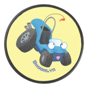 Niedliche Düne-Buggy des Cartoon Eishockey Puck
