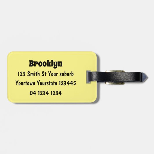 Niedliche Düne-Buggy des Cartoon Gepäckanhänger (Rückseite horizontal)