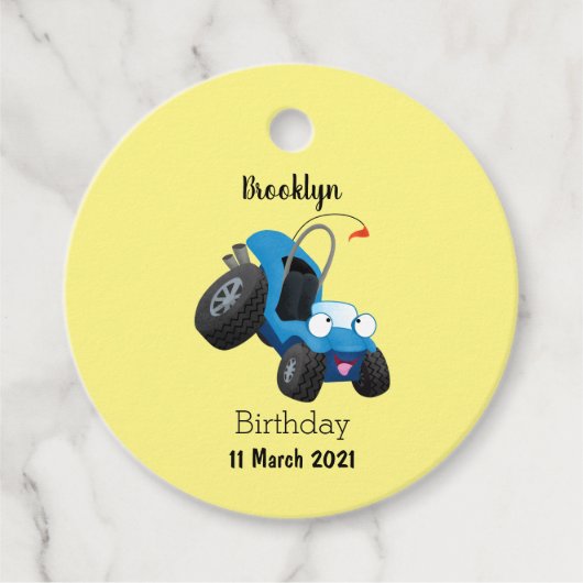 Niedliche Düne-Buggy des Cartoon Geschenkanhänger (Vorderseite)