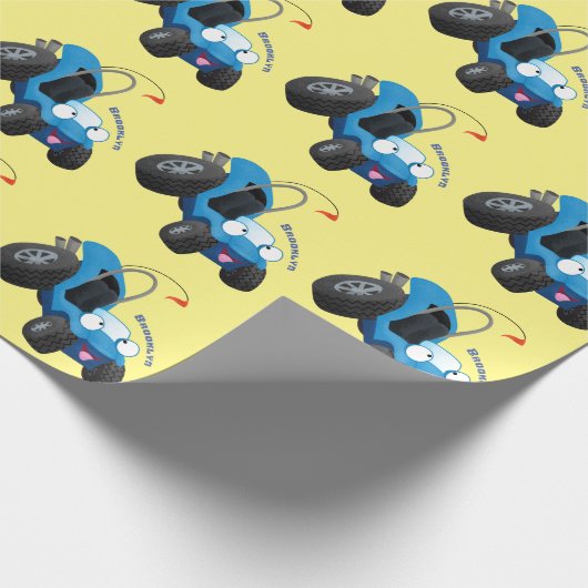 Niedliche Düne-Buggy des Cartoon Geschenkpapier (Ecke)