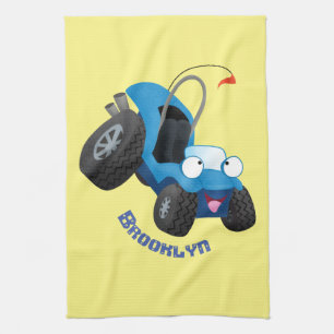 Niedliche Düne-Buggy des Cartoon Geschirrtuch