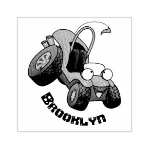 Niedliche Düne-Buggy des Cartoon Gummistempel