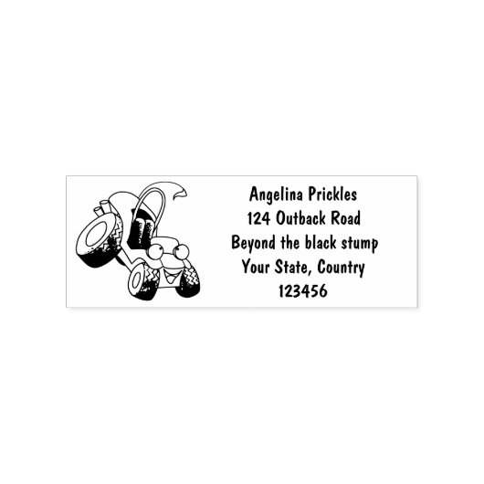 Niedliche Düne-Buggy des Cartoon Gummistempel (Prägung)