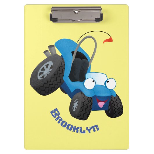 Niedliche Düne-Buggy des Cartoon Klemmbrett (Vorderseite)