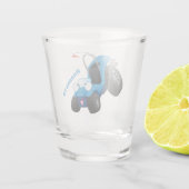 Niedliche Düne-Buggy des Cartoon Schnapsglas (Rückseite)