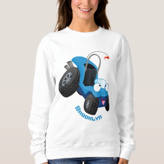 Niedliche Düne-Buggy des Cartoon Sweatshirt (Vorderseite)