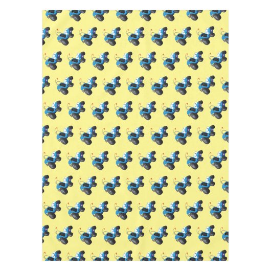 Niedliche Düne-Buggy des Cartoon Tischdecke (Vorderseite)