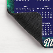 Niedliche dunkelgrüne Imitate Glitzer Monogramm 20 Mousepad (Ecke)