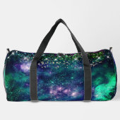 Niedliche dunkelgrüne Imitate Glitzer Monogramm Duffle Bag (Rückseite)